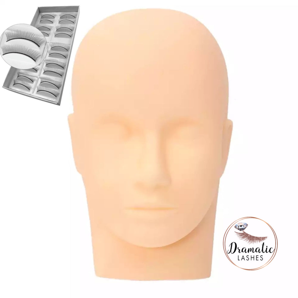 Basic Mannequin Head + Practice Lashes