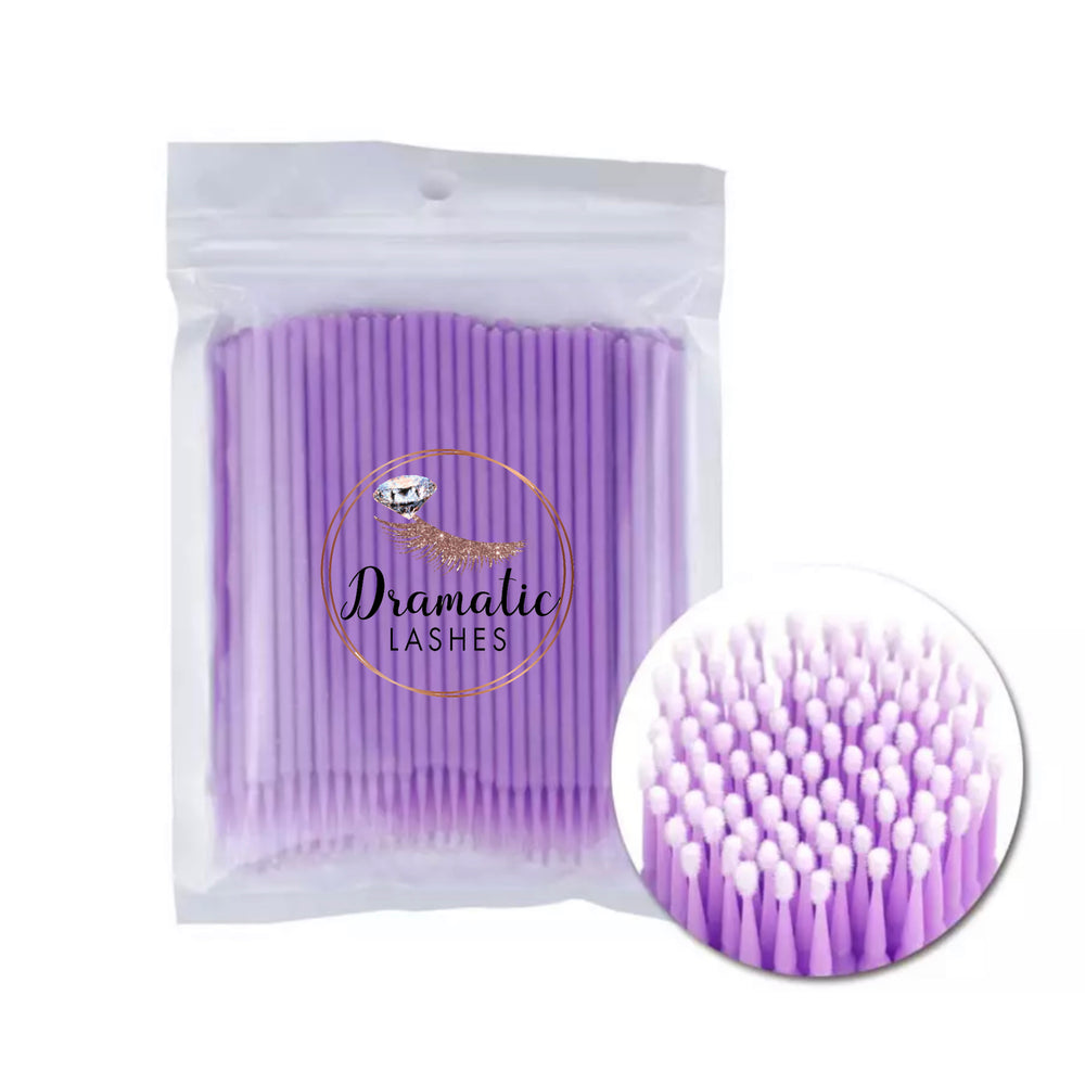 Disposable Microbrush for eyelash extensions purple