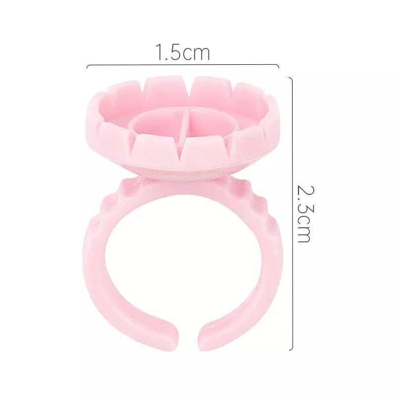 Disposable pink eyelash extension ring cup