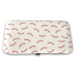 Eyelash tweezer case / white / pink eyelash design
