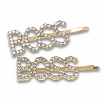 Rhinestone bobby pins "Boss"