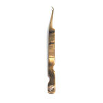 Eyelash extension angled isolation tweezer-Rose gold 14cm